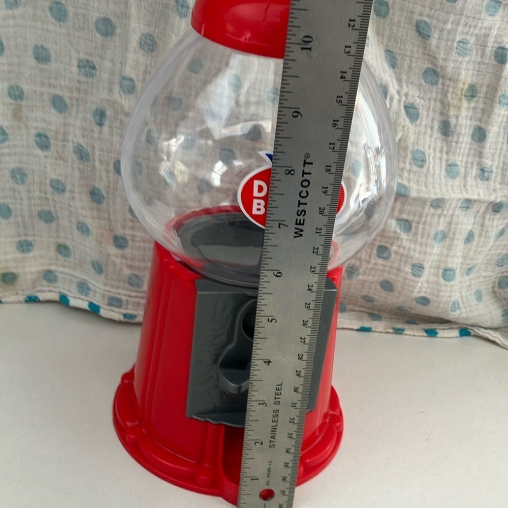 Dubble Bubble Red Gumball Dispenser Machine Toy plastic vintage style - Picture 11 of 12